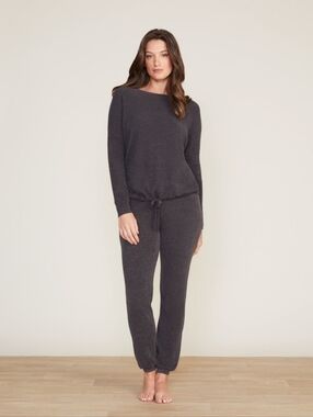 Barefoot Dreams Ultra Lite Slouchy Pullover And Track Pant Carbon Size Large